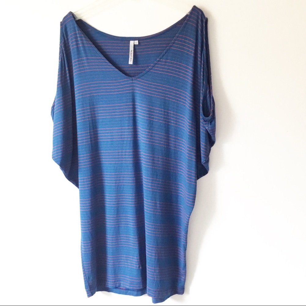 Michael Stars Blue Striped Mini Dress - Picture 5 of 9